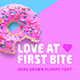 Love At First Bite. Handcrafted sans serif font