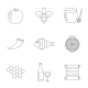 Rosh Hashanah, Shana Tova Linear Icons