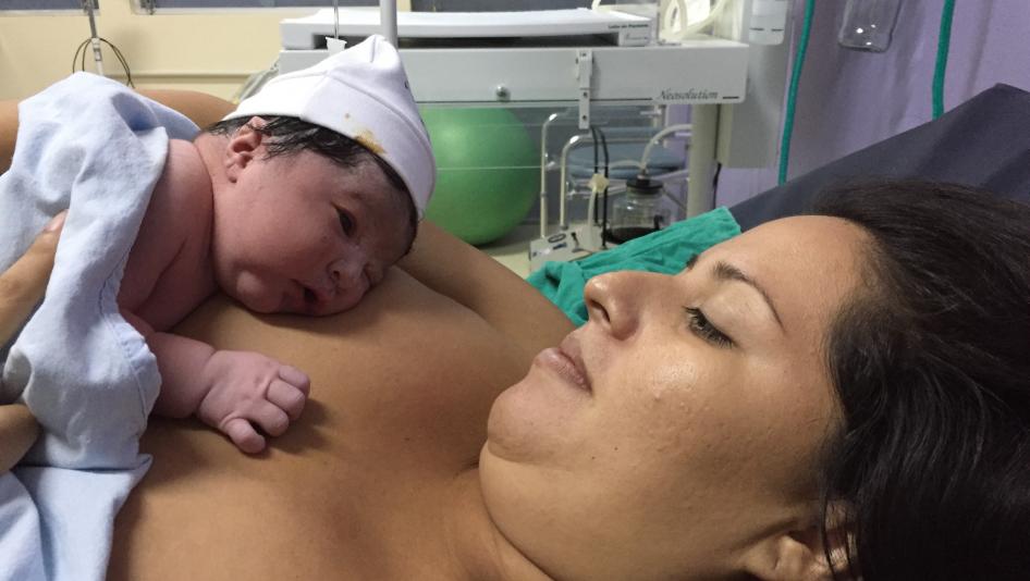 Maria Patricia Molina, 27, moved to Brazil when she was seven months pregnant due to insecurity and the shortages of food and medicine in Venezuela. Sasha, her daughter, was born at Roraima's Maternity Hospital on February 15, 2017. Molina had requested a