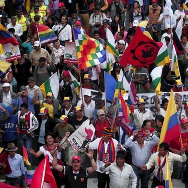 Ecuador: Represión contra manifestantes