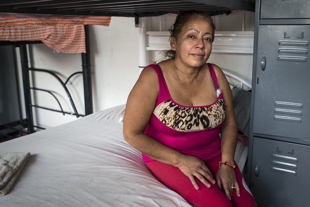 Central american refugees in a shelter in Mexico.