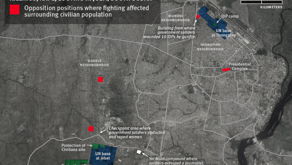 Map - Killings, Rape, Looting in Juba, South Sudan