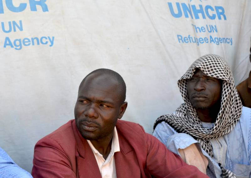 These Nigerian refugees escaped from the town of Baga and crossed Lake Chad by canoe. They are now staying in the Dar es Salam camp in Chad's Bagasola area.