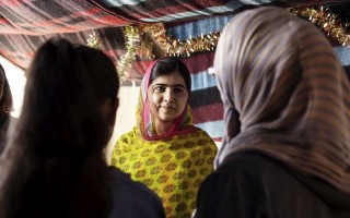 Education activist and Nobel Peace Prize Laureate Malala Yousafzai celebrates her 18th birthday in Lebanon with Syrian refugees. Malala opened a new school in the Bekaa Valley funded by the Malala Fund, the non-profit she co-founded with her father Ziauddin.