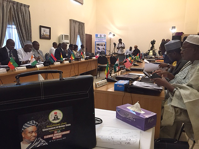 ECOWAS Ambassadors arrive at the 5th biannual retreat in Makurdi, Benue State. The retreat is organized by UNHCR and is taking place on 28-29 January. 