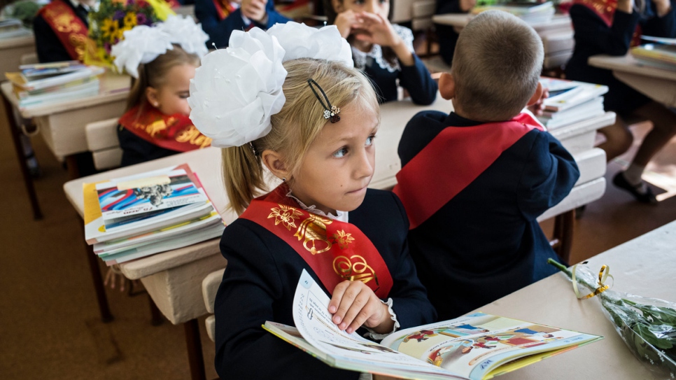 The conflict in Ukraine has cost more than 10,000 lives and damaged at least 700 schools.
