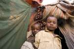 Somali children in the Bulo Jawaanley camp for the internally displaced, South Galkayo, Somalia. 