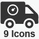 Delivery Service Icons - Gray Version