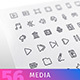 Media Line Icons Set