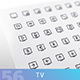 TV Line Icons Set