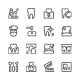 Set of Dental Related Line Icons