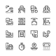 Set Line Icons of Parking