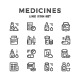 Set Line Icons of Medicines