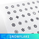 Snowflake Line Icons Set