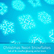 Christmas Neon Snowflakes