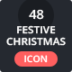 48 Festive Christmas Icon Pack