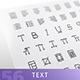 Text Line Icons Set