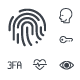 126 Biometric and Authentication Icons