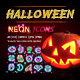 Halloween Icons with Sparkles