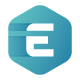 Cubical E Letter Logo