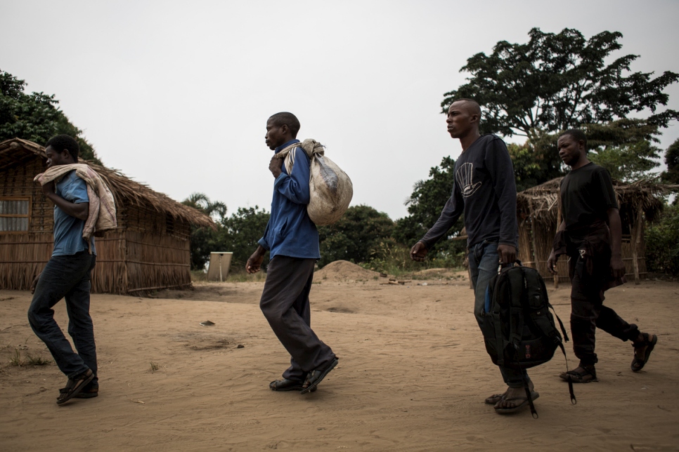 Displaced people from Kasai province seek refuge in the town of Idiofa.