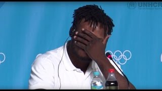 Popole Misenga, yudoca del #TeamRefugees, se emociona al hablar de su familia