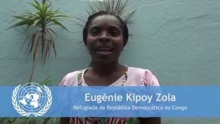 Eugènie Kipoy: Mensagem de apoio para Popole Misenga e Yolande Mabika do #TeamRefugees