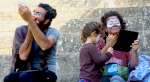Professional clowns from Lebanon and Syria take to the road to provide...