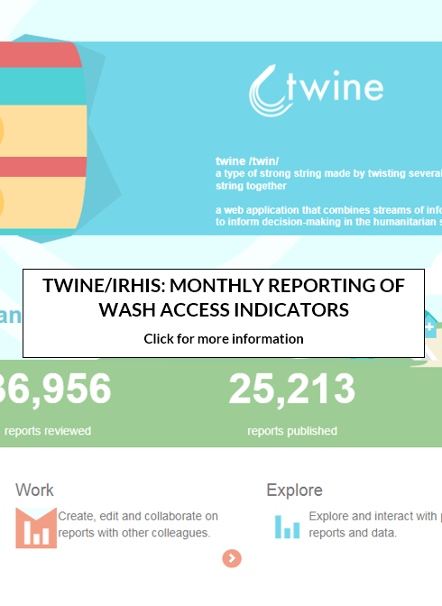 TWINE/IRHIS: MONTHLY REPORTING OF WASH ACCESS INDICATORS