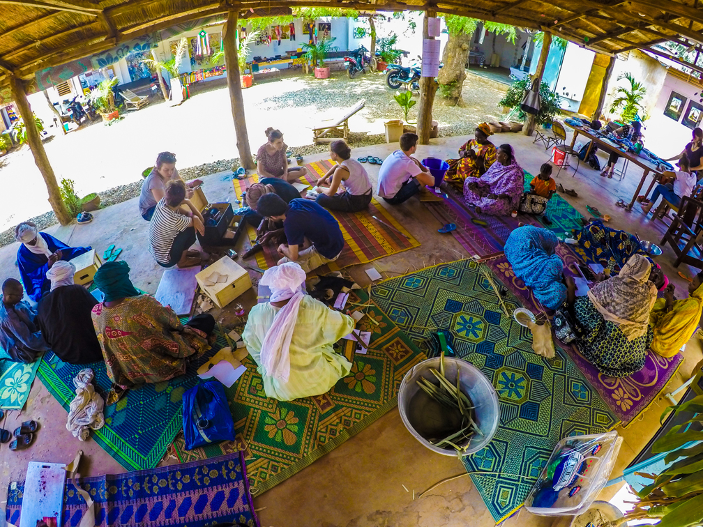 The seven-week residential workshop in Ouagadougou was organized by French social enterprise Afrika Tiss and supported by UNHCR. Ten French designers worked with the Malian refugee artisans to develop various products. UNHCR / Paul Absalon