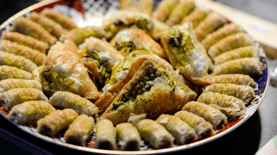 The syrian refugee chef Houssam Khodary's cuisine.