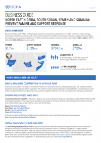 OCHA: Business Guide: North-East Nigeria, South Sudan, Yemen and Somalia: Prevent Famine and Support Response - Cover preview