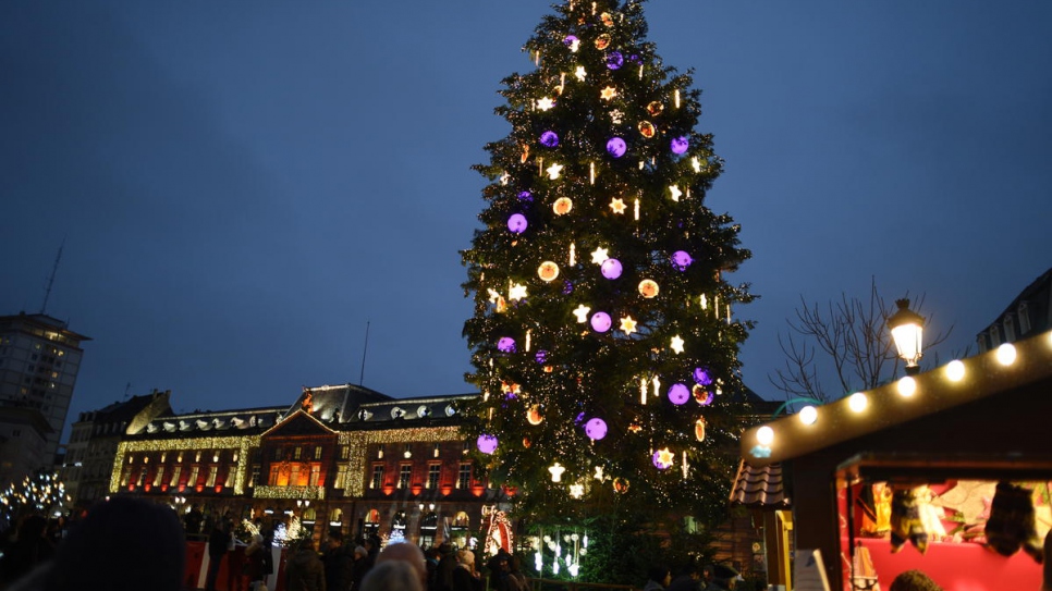 The beautiful streets of Strasbourg at Christmas.