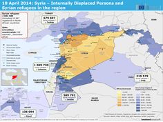Syria – Internally Displaced Persons (IDPs) and Syrian refugees in the region. There are now 2,654,589 Syrian refugees (including 19,697 registered in North African countries) and 6.5 million IDPs countrywide (UN estimate, December 2013).