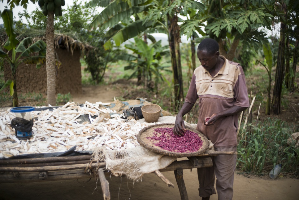 Innocent is one of many fathers living in Nakivale settlement, in western Uganda, who worry about their family's health.