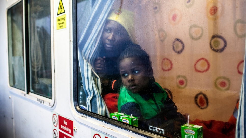 After being rescued by MOAS these people were taken to the Italian town of Pozzallo.