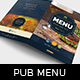 A3 Pub Menu Template