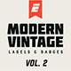 Modern Vintage Label and Badges Vol 2