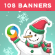 Christmas Sale Banners Bundle - 6 Sets - 108 Banners