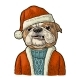 Dog Santa Claus in Hat