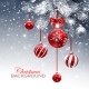 Christmas Card with Red Balls and Snow - GraphicRiver Item for Sale