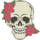 Skull with Flowers