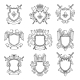 Template of Heraldic Emblems for Different Design