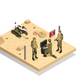 Robots Sapper Isometric Composition