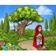 Little Red Riding Hood Cartoon Scene