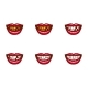 Clipart of Female Mouths with Dental Problems