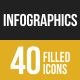 Infographics Filled Low Poly Icons