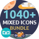 Mixed Flat Icons Bundle - GraphicRiver Item for Sale