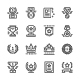 Set Line Icons of Award