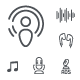 Podcasting and Audio Production Icons